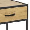 Seaford BEDSIDE CABINET WITH DRAWER AND SHELF, MDF, Metal, Wild Oak