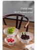 Glass Fruit Plate - Elegant High-Footed Dessert and Snack Holder for Living Room Coffee Table.