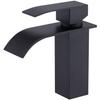 AIMOONSA Black Basin Faucet Cascade Style M – Adjustable Hot and Cold Water