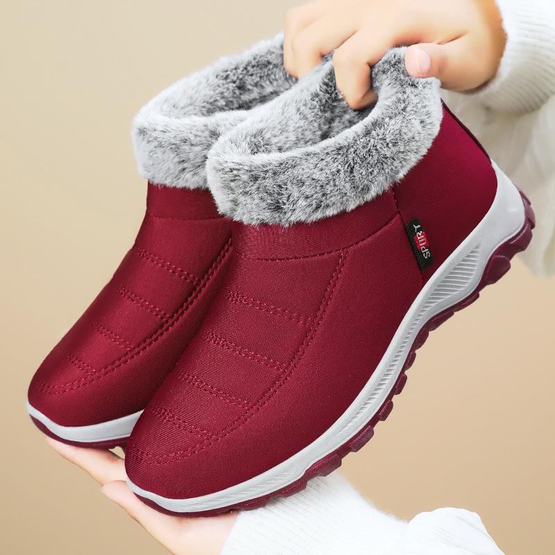 Women's Large Size Winter Warm Snow Boots Padded Lining Ankle Boots Anti Slip Outdoor Shoes Hiking Mountaineering Sports Cotton Shoes