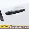For MAZDA CX-5 CX5 KF 2017 2018    Carbon Fiber Car Door Handle Cover Trim Sticker Car Styling Accessories Overlay