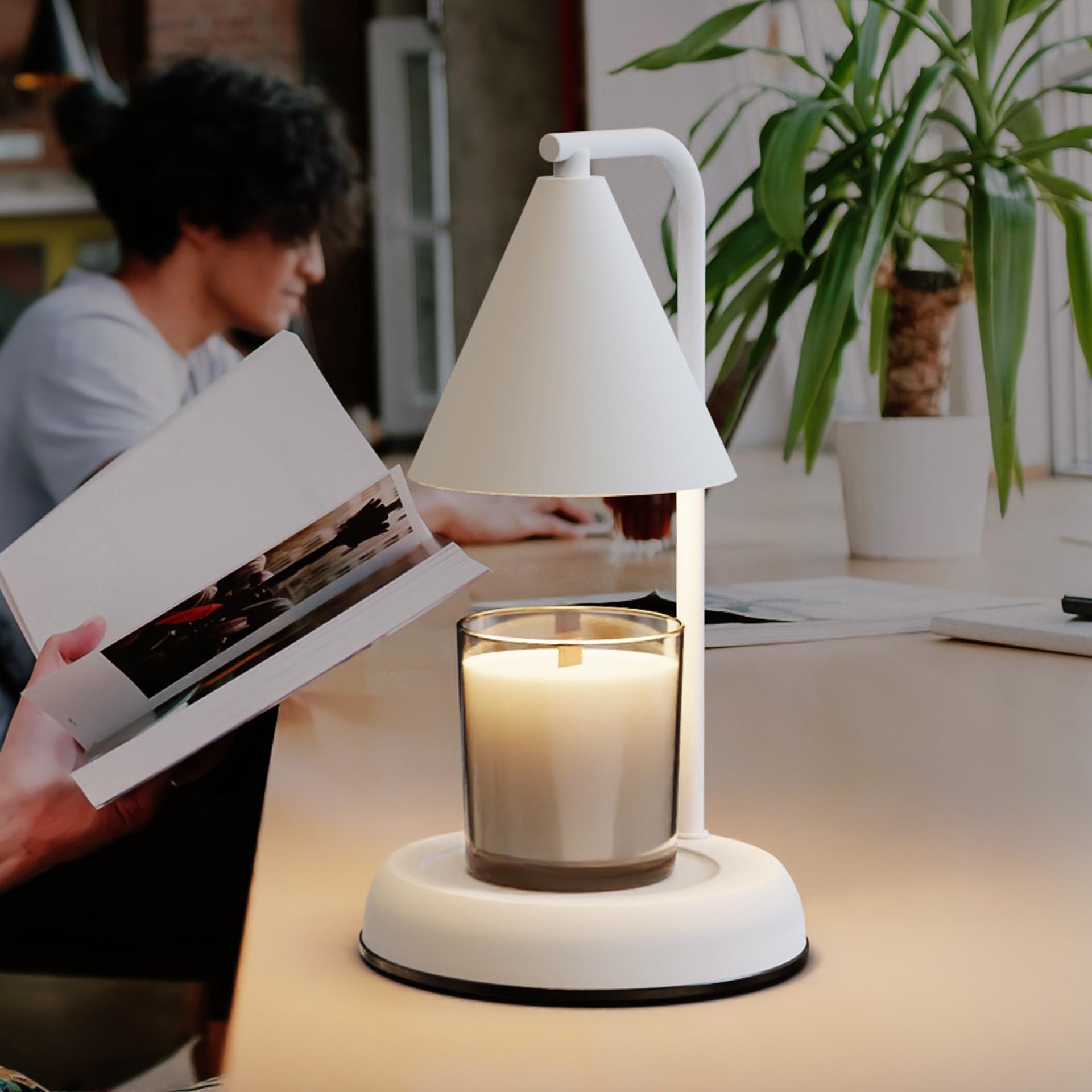 

Adjustable Marble Candle & Aromatherapy Lamp, Wax Melting Night Light, Plug-In Desk & Bedside Lamp