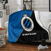 Coperta in Flanella con Stemma del Club Brugge Fc, Morbido Poliestere, Design Moderno, Per Tutte le Stagioni per Campeggio, Viaggi, Regali per le Feste o Compleanni