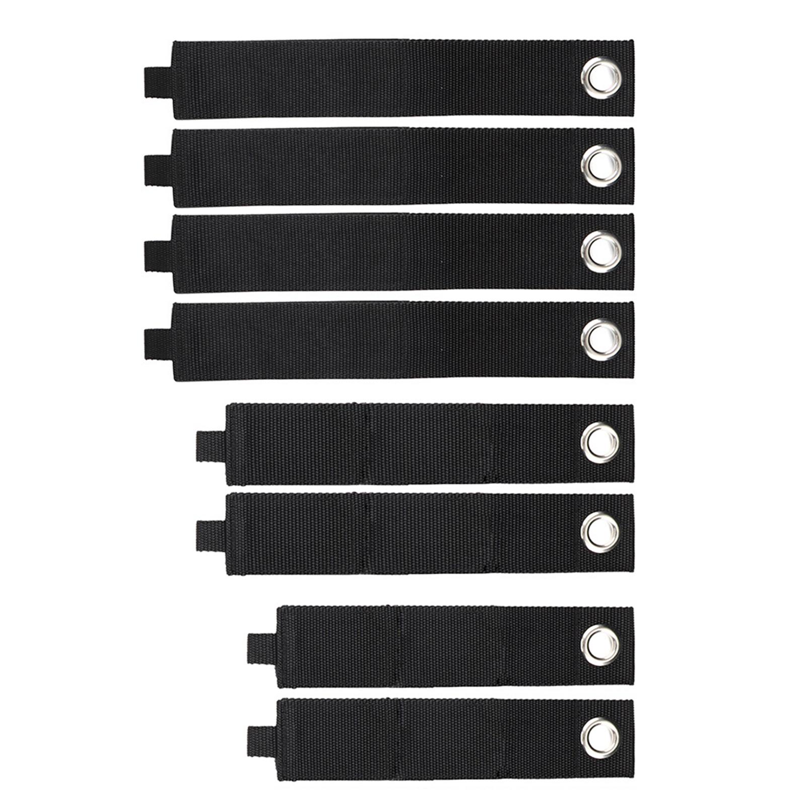 

8 штук Міцні нейлонові та нержавіючої сталі підвісні ремені для зберігання для шланга, мотузки, подовжувача, тримач для кабелів, кабельні стяжки