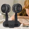 Dual Heads USB Fan for Car Dashboard Multi Speeds Quiet Portable Vehicle Cooling Fan for RV Truck