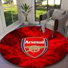1pc Office Carpet, Football Club Chair Rug, Living Room Printed Round Rug, Home Chair Floor Mat