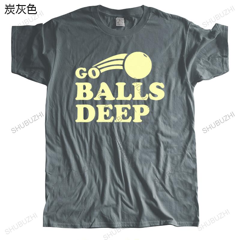 Gorąca wyprzedaż T-shirt męski z bawełny z okrągłym dekoltem na lato Go Balls Deep Beer Pong Piłkarz lub Koszykarz modny t-shirt męski bawełniany