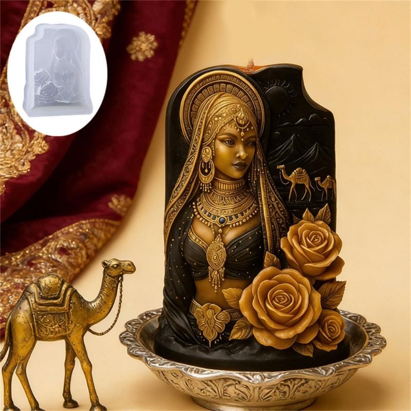 Arabian Lady Silicone Candle Molds For Handmade Candle Soap Holiday Gift Festival Decorations And Resin Casting