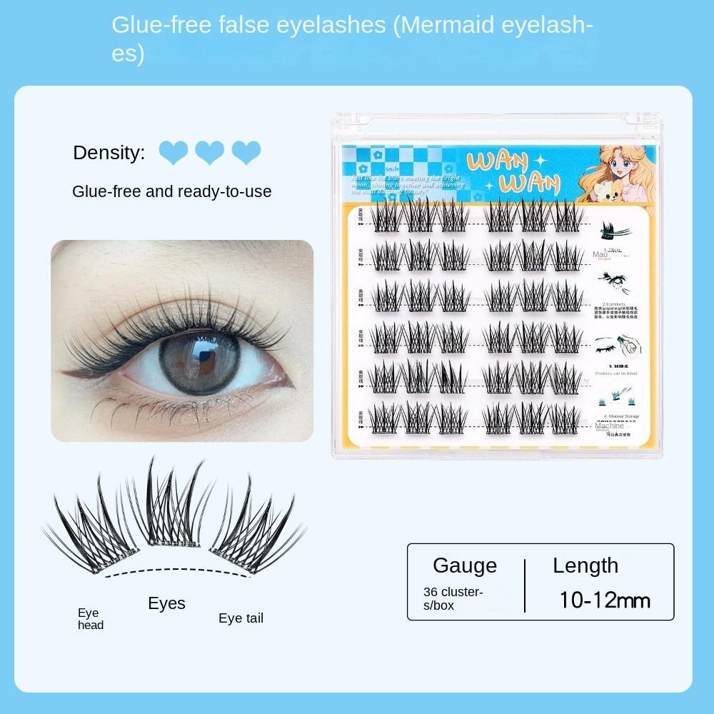 Sweet Self-adhesive Lash Clusters DIY Glue Free Fake Lashes False Eyelash Clusters  Makeup Tool