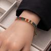 Rectangular Colored Zircon Bracelet, Full Diamond Tennis Bangle Jewelry