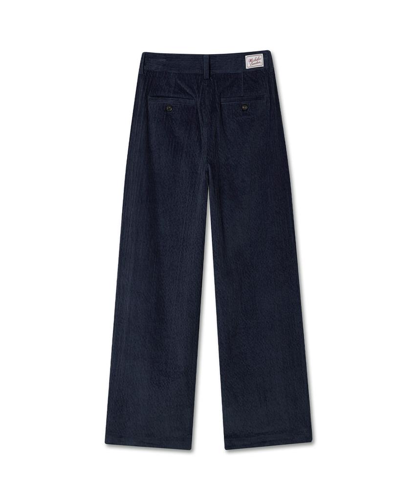 Michikoleondeonkosino Curved Corduroy Pants Deep Navy