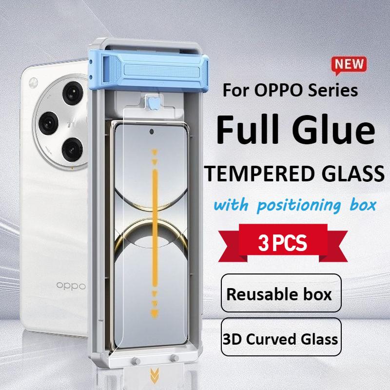 For OPPO Find X8 X6 Pro X7 Ultra OnePlus 13 12 Ace 3 2 Full Glue Tempered Glass Dust-free Auto Installation Tool Screen Protector