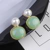 Imitation Pearl Top Women's Hanging Earrings Round Pendants Dangle Earrings Korean Fashion Lovely Girls Ear Jewelry 2026 New