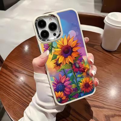 Sunflower For iPhone 16 15 14 11 12 13 Pro Max XS XR 8 7 Plus Transparent Case Cover Funda
