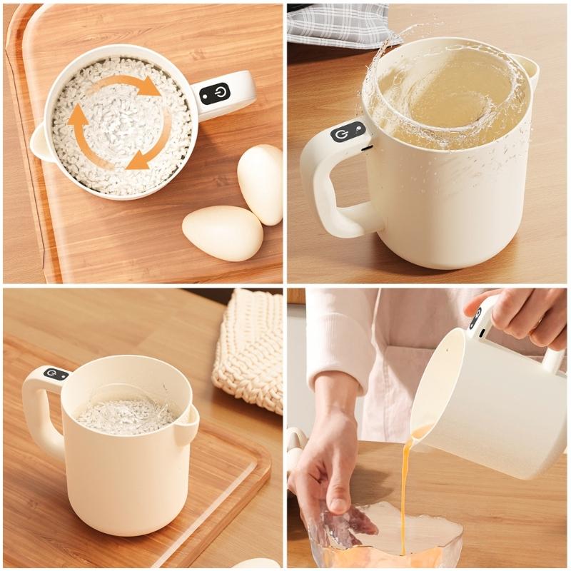 Wireless Electric Mixer Rechargeable Whisk Electric Rice Washer Baking Portable Kitchen Gadget for Cakes and Cookie