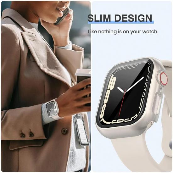 3 Pack Tempered Glass Cover for Apple Watch Screen Protector Case 9 8 7 6 5 4 3 SE 40MM 41mm 46mm 45mm 10 42mm 38mm Accessories 7