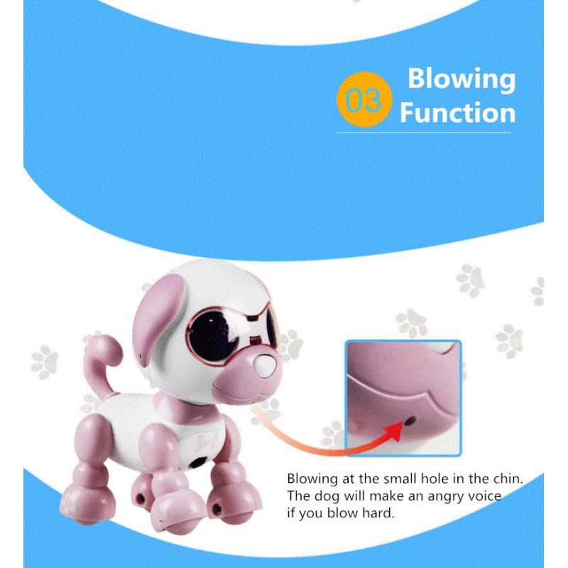 Elektronické LED oči Zvuk Nahrávání spánku Roztomilá hračka Indukční Smart Puppy Robotický pes