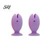 Toothbrush Holder for Glass Surface 2PCS Fish Shape with Strong Suction Cup Hygienic Soft Silicone Quick Drain Bathroom Organizer