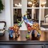 European and American Creative Colorful Elephant Ornaments Home Living Room Wine Cabinet Entrance Decoration Decoration Resin Crafts