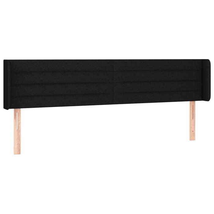 Tête de lit - Maison Exclusive - oreilles - noir - hauteur réglable 183 x 16 x 78/88 cm