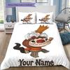 Cat Adventure Custom Name Pattern Bedding Quilt Set Quilt Cover Pillowcase Home Birthday Gift(1 * duvet cover + 2 * pillowcase, without core)