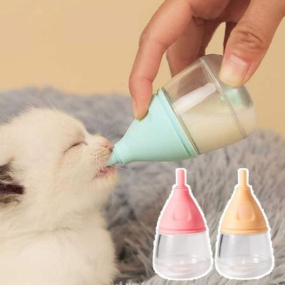 NOUVEAU Distributeur de Lait Réutilisable pour Chatons Soin Nouveau-né Biberon en Silicone Tétine Animale Kit d'Alimentation Chiot Soins d'Accueil