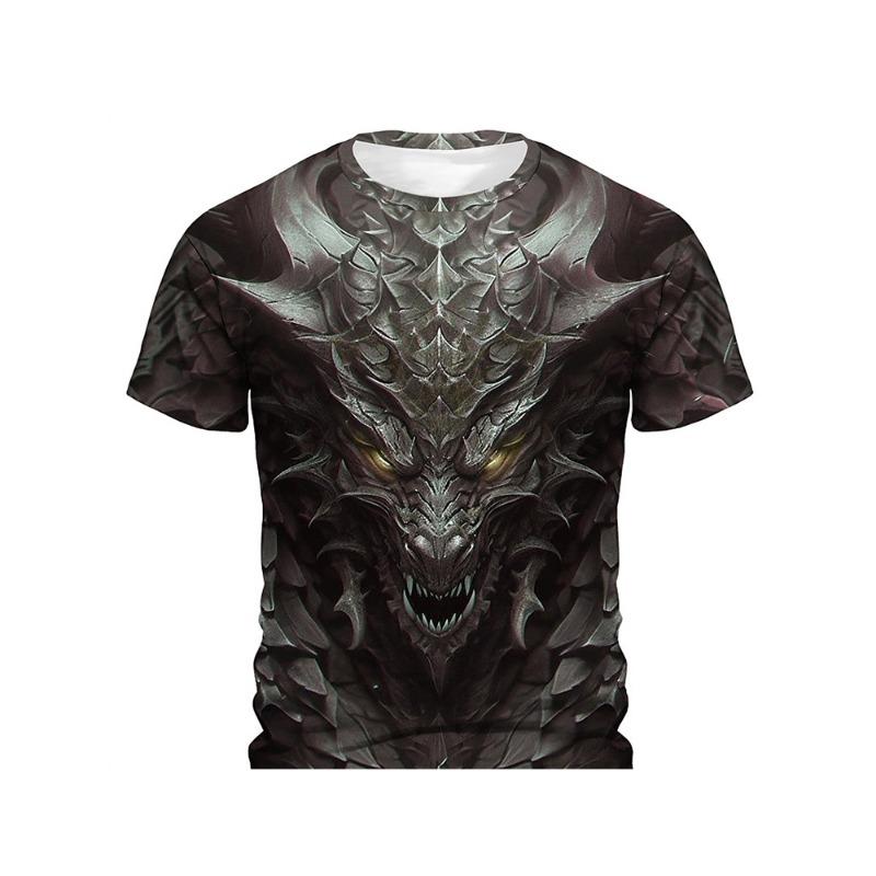 3D Dragon Print Men's T-shirt Summer Daily Casual Men's Street T-shirt