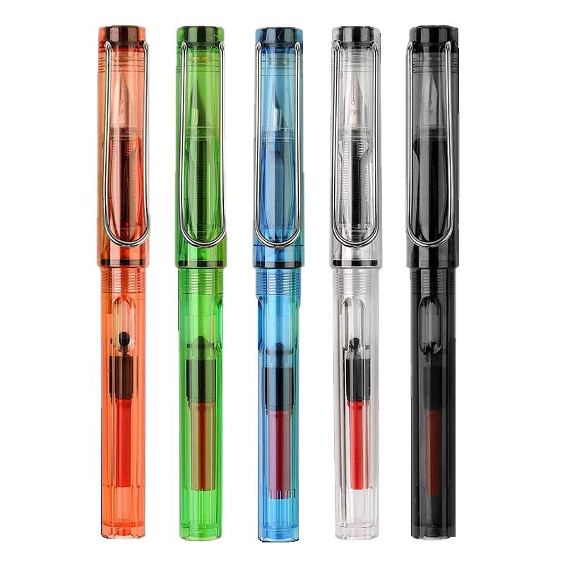 Zhengzi Student Fountain Pen - Iridium Gold 0.5mm Nib, 0.38mm Replaceable Ink Capsule, Steel Construction