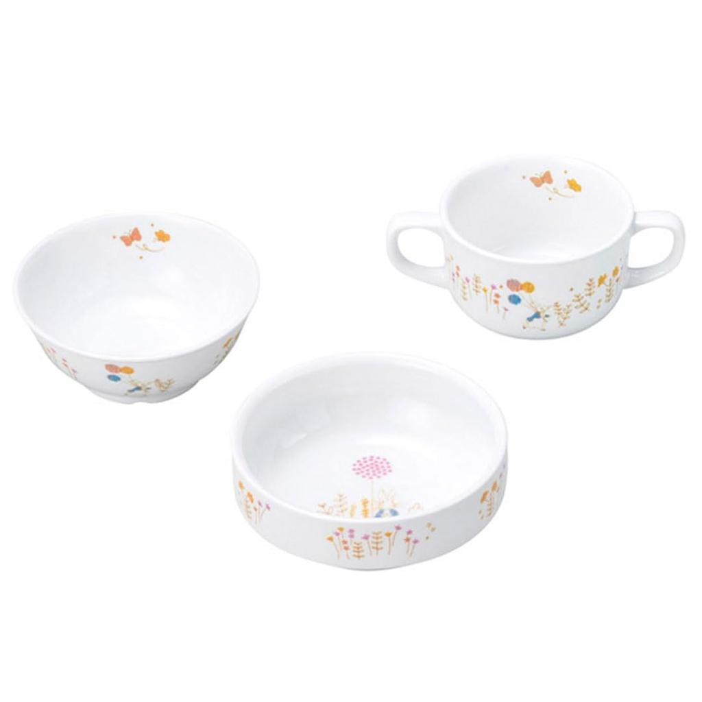 OGISO Peter Rabbit Adventure Reinforced Porcelain Tableware Set 3-piece (dishwasher/microwave Safe)