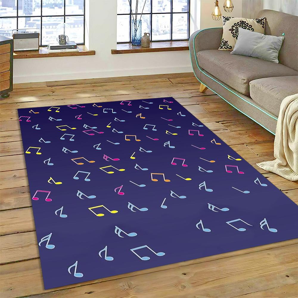 3D Creative Musical Note Piano Art Carpet Rug for Home Living Room Bedroom Sofa Doormat Decor,Child Area Rug Non-slip Floor Mat
