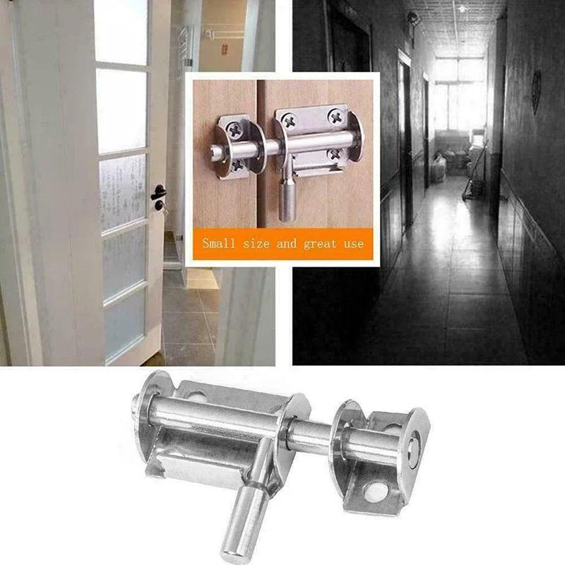 Stainless Steel Door Latch Solid Sliding Bolts Latch Hasp Home Hardware Gate Safety Toilet Door Lock