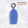 Interior Mouldings High-quality Car key protection shell suede for For VW Volkswagen Touareg 3 Button 2018 - 2021 auto key case