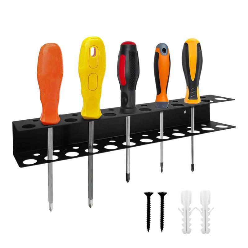 Screw Organizer Wall Mount Screwdriver Storage Rack Manual Tools Holder Hammer Rack Pliers Hardware Tool Organizer