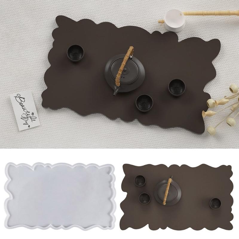 Resin Molds Silicone Fruit Tray Molds Irregular Rectangular Epoxy Resin Casting Molds for Resin Casting DIY Art Crafts