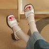 Fashion 2024 New Retro PU Leather Women's Sandals Square High Heel Sandals Office Platform Buckle Shoes Fashion Casual