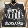 1Pc Santos FC Print Flannel Blanket High Quality Warm Comfortable Cover for All Seasons Perfect for Gifts Home Decor