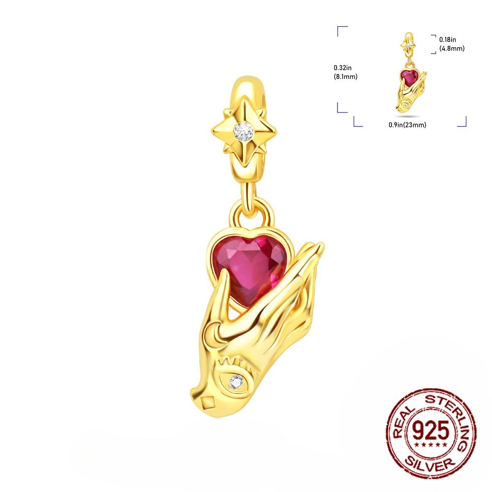 Golden Series Copper Ring Heart Tree Of Life Sunflower Owl Charm Pendant Fit Bracelet Handmade Diy Gifts