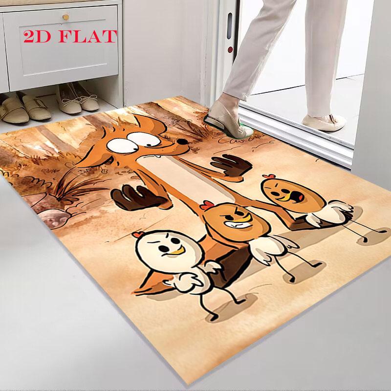 Big Bad Fox Charm Carpet Rug for Living Room Bedroom Home Sofa Decoration,Kids play Nonslip Floor Mat