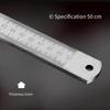 Dual-Purpose Stainless Steel Ruler -50cm / 20inch Professional Measuring Tool & Emergency Window-Breaking Lifesaver