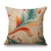 Red Yellow Flower Pattern Peony Rose Home Decoration Royal European Style Cotton Linen Sofa Throw Pillow Case Cushion Cover
