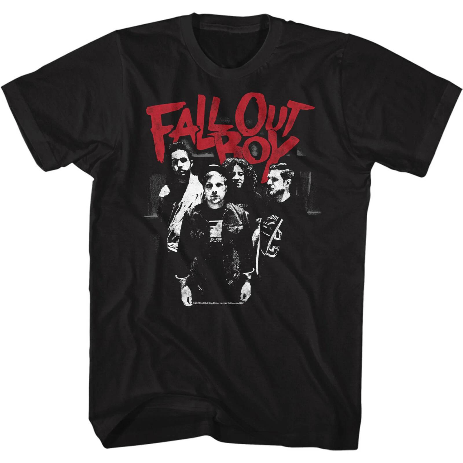 Fall Out Boy Group Photo FOB Men s T Shirt Rock Band Tour Concert Merch S