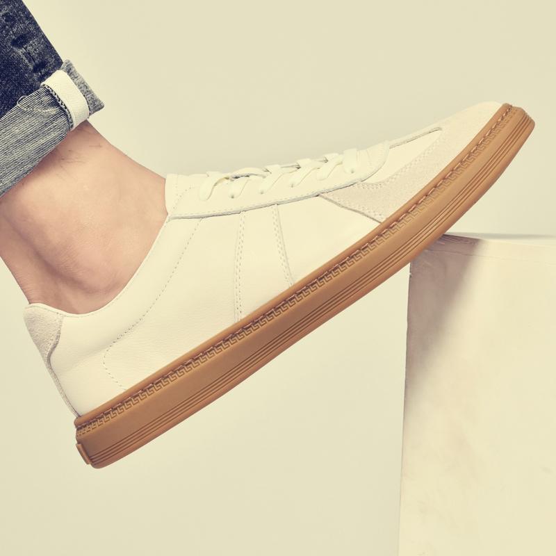 New Arrival Leisure Walk Man Footwear Genuine Leather Casual Shoe Non-Slip Comfy Mens Sneakers Lace-Up Men's Vulcanize Shoes