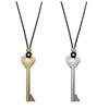 Elegant Metal Key Charm Black Rope Necklace Stylish Layering Pieces For Everyday Wear