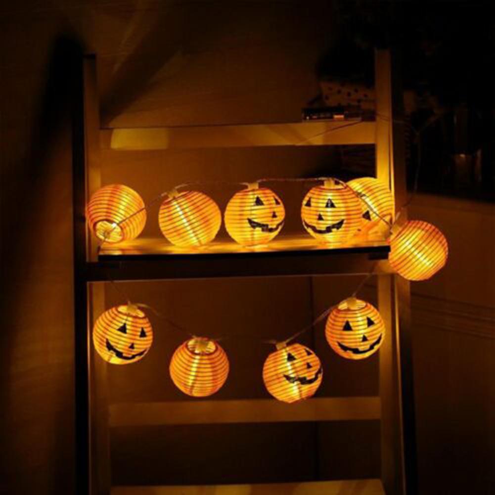 LED Pumpkins String Lights Battery Operated Outdoor Decorative String Light Holiday Home Decor Accents for Holiday Party Decor