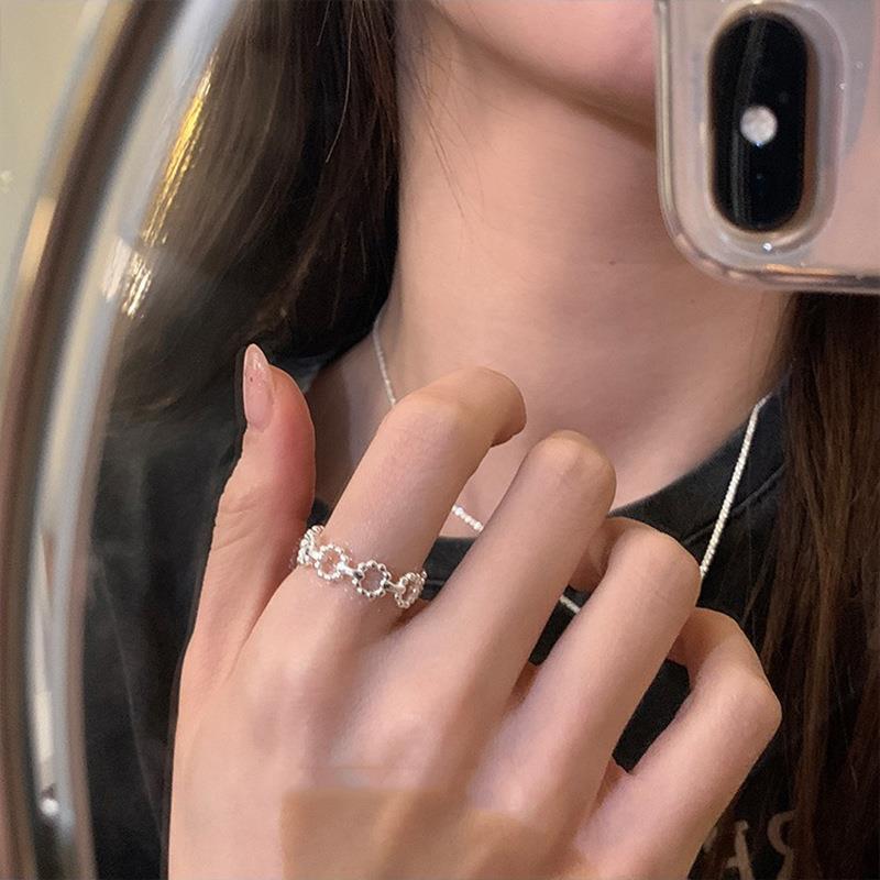 Minimalist Circle Fashionforward Ring For Women Featuring Adjustable Fit Style And