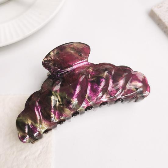 Hair Claw for Women Crescent Moon Shape Hair Clip Gradient Color Back Head
