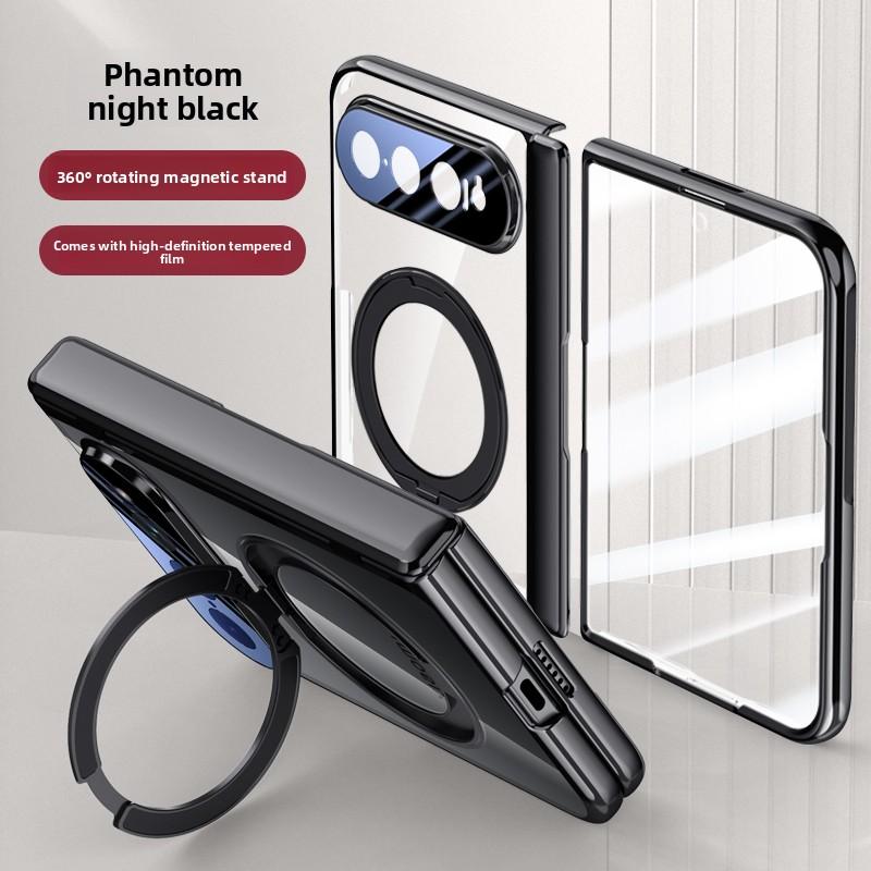 Für Xiaomi Mi 18 Fold Hülle Luxus-Beschichtung Magsafe Ringständer Magnetische Schutz-Rückseite Hülle für Xiaomi Mi 18Fold Schale