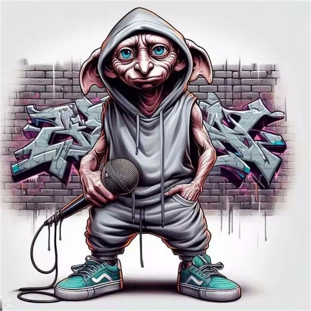 Harry Potter Dobby 5D DIY Κιτ Ζωγραφικής με Διαμάντια Κινούμενο Σχέδιο Σταυροβελονιά Ξωτικό Χειροποίητο Ψηφιδωτό Τέχνης Διακόσμηση Σπιτιού Δώρα