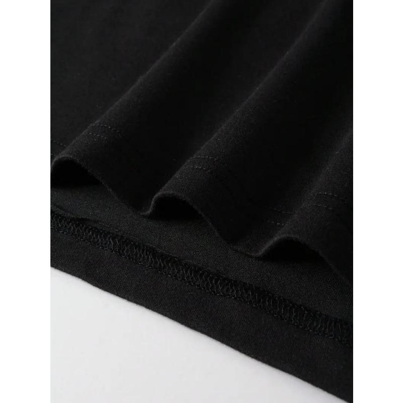 Men'S Summer Heavy Short-Sleeve T-Shirt with Trendy Prints, Versatile Korean And Japanese Style
