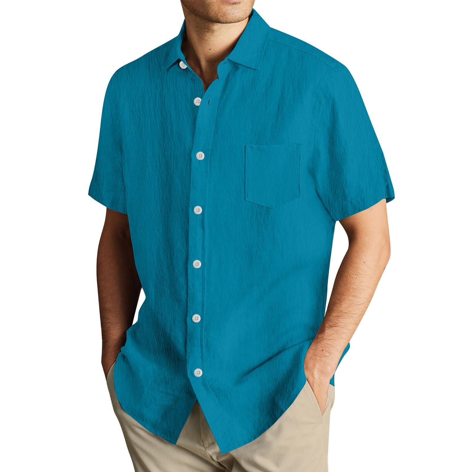 

Гавайская рубашка для мужчин, мужские винтажные рубашки для боулинга на пуговицах, летняя пляжная рубашка с коротким рукавом M